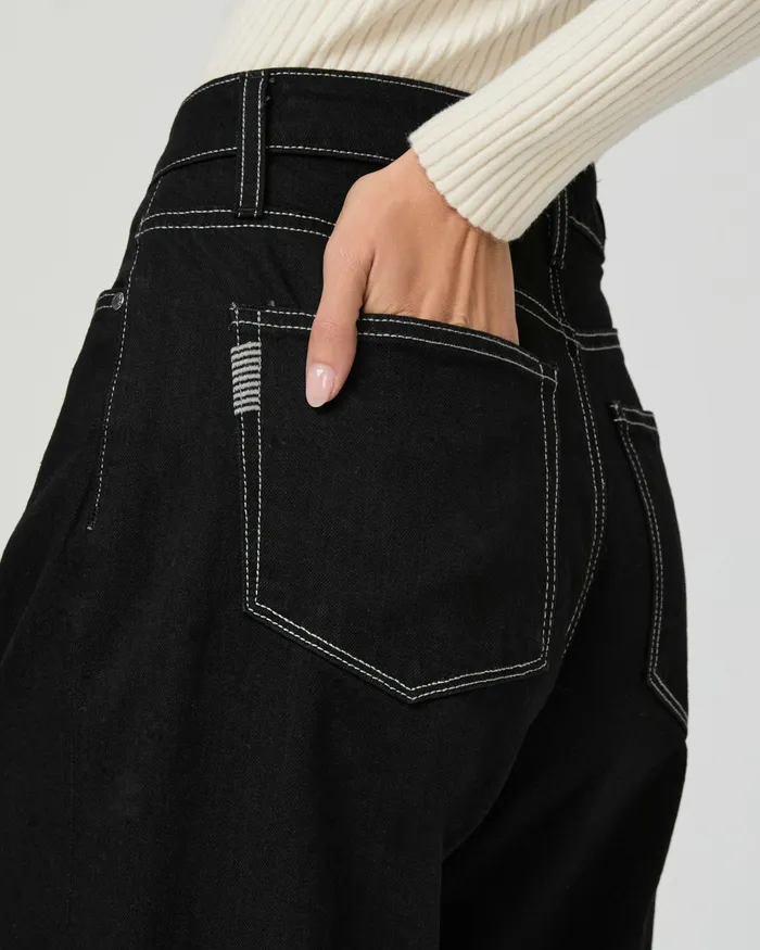 PAIGE Barrel Leg Women Alexis Barrel Leg Jean 8211 Twilight Black PAIGE Barrel Leg Women Alexis Barrel Leg Jean 8211 Twilight Black
