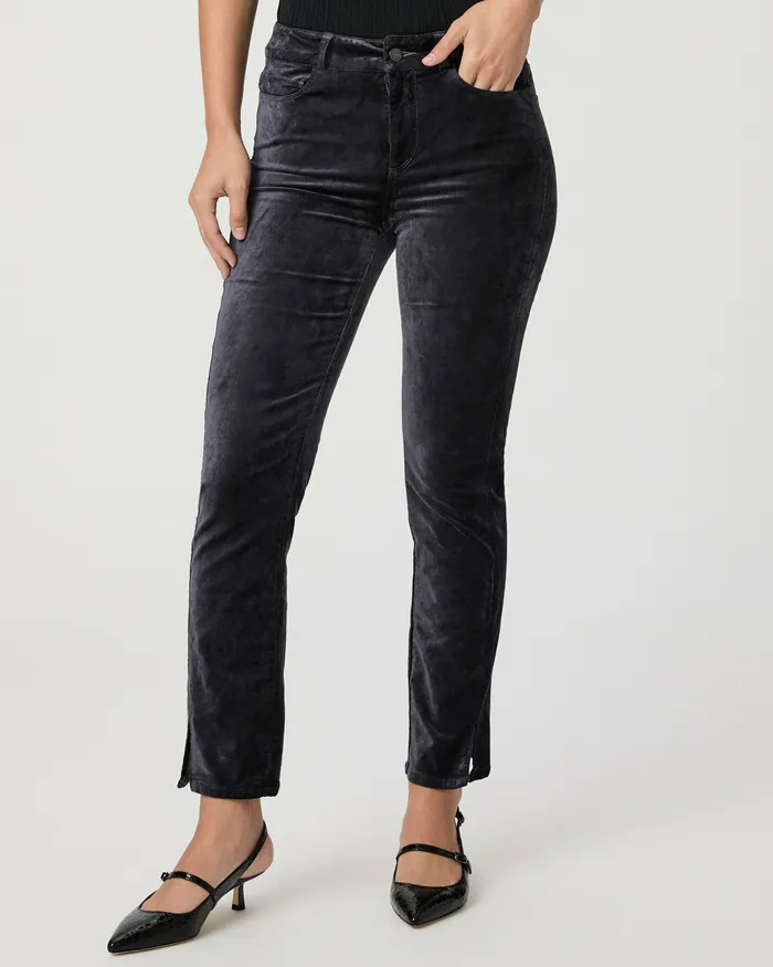 PAIGE Pants Women Cindy Straight Pant 8211 Calico Blue Velvet PAIGE Pants Women Cindy Straight Pant 8211 Calico Blue Velvet