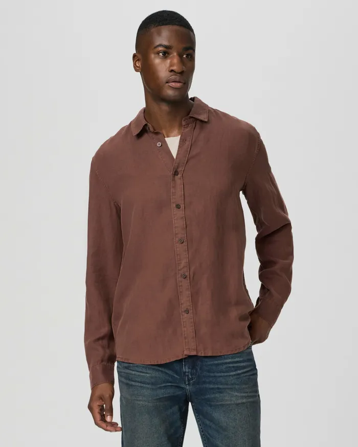 PAIGE Peters Shirt 8211 Vintage Midnight Bordeaux Men Shirts