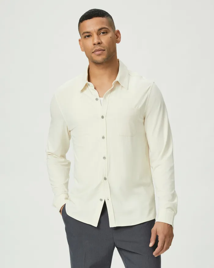PAIGE Stockton Button Up 8211 Tan Ceramic Men Shirts