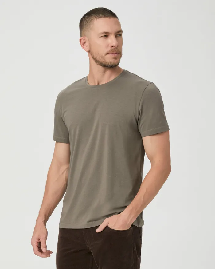 PAIGE Tees Men Cash Crew Tee 8211 Cedar Forest