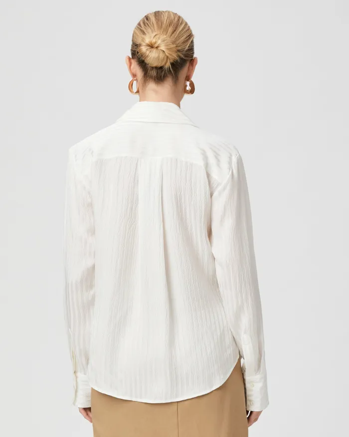 PAIGE Tops and Blouses Women Kelyn Shirt 8211 White Silk PAIGE Tops and Blouses Women Kelyn Shirt 8211 White Silk