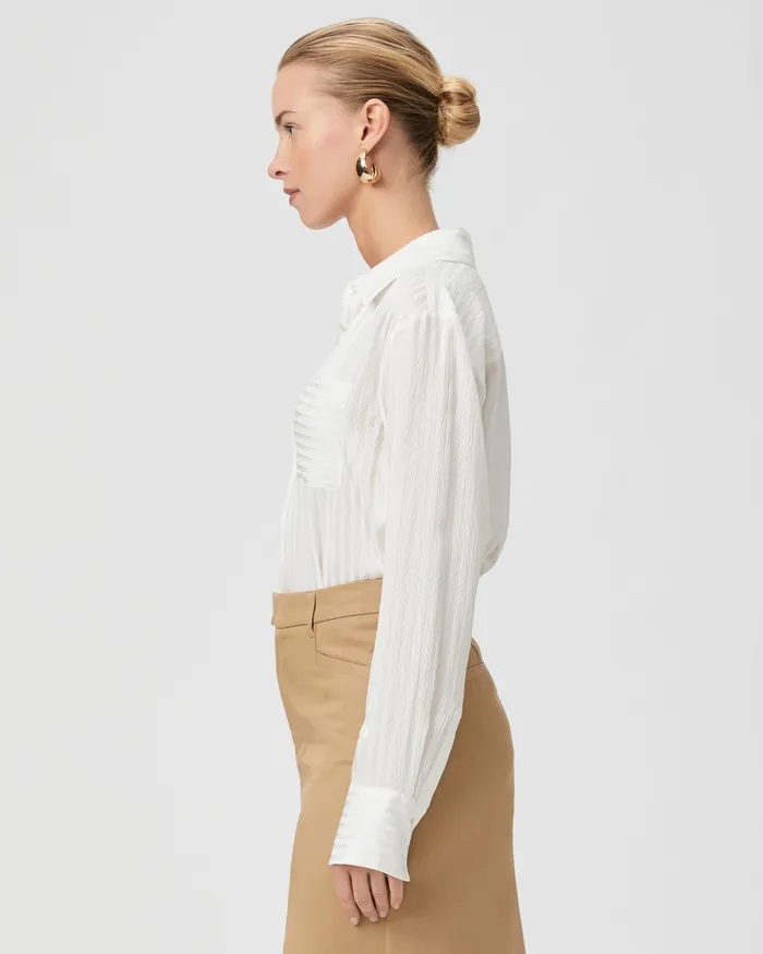 PAIGE Tops and Blouses Women Kelyn Shirt 8211 White Silk PAIGE Tops and Blouses Women Kelyn Shirt 8211 White Silk