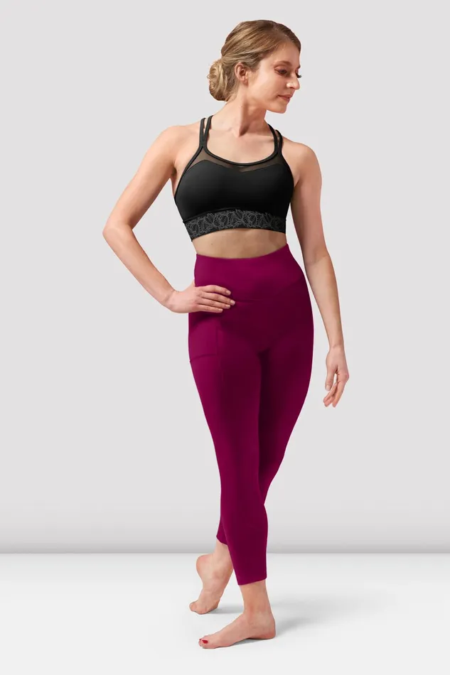 Pants and Leggings Ladies Tasha Panelled Leggings Cherry Bloch Adult