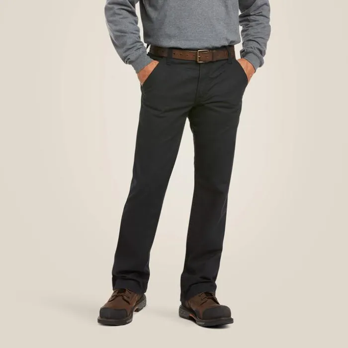 Pants and Shorts Men Ariat FR M4 Relaxed Workhorse Boot Cut Pant Black