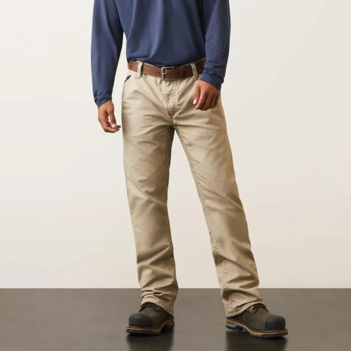Pants and Shorts Men Ariat FR M4 Relaxed Workhorse Boot Cut Pant Fr Khaki
