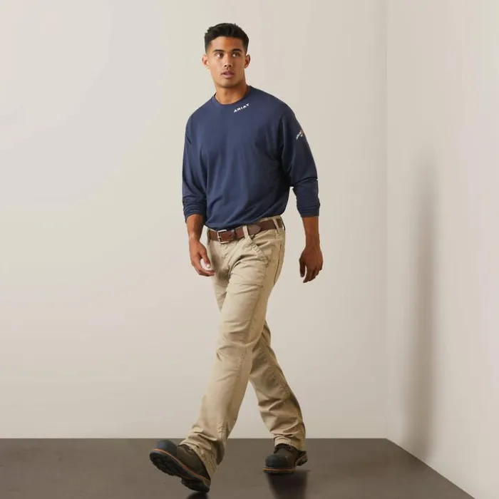 Pants and Shorts Men Ariat FR M4 Relaxed Workhorse Boot Cut Pant Fr Khaki