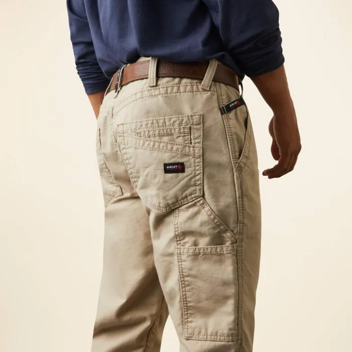 Pants and Shorts Men Ariat FR M4 Relaxed Workhorse Boot Cut Pant Fr Khaki