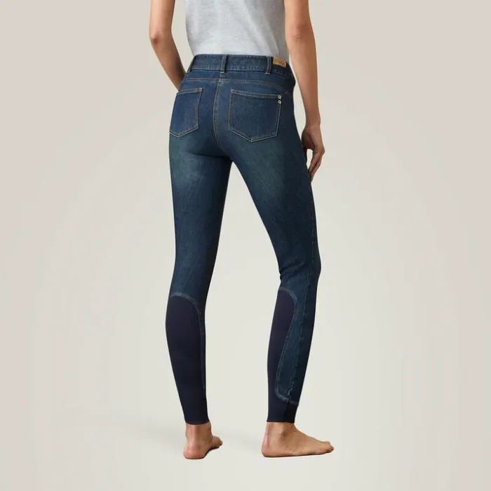 Pants and Shorts Women Ariat Halo Denim Knee Patch Breech Marine Pants and Shorts Women Ariat Halo Denim Knee Patch Breech Marine