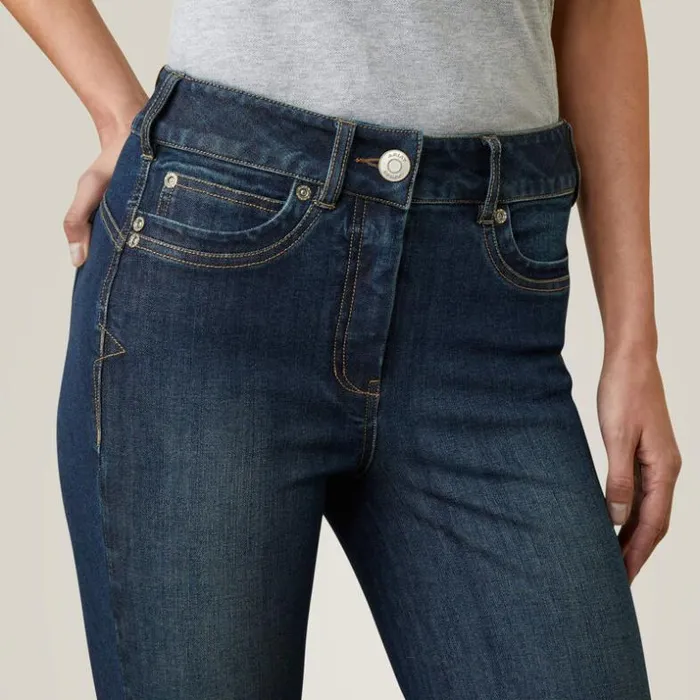Pants and Shorts Women Ariat Halo Denim Knee Patch Breech Marine Pants and Shorts Women Ariat Halo Denim Knee Patch Breech Marine