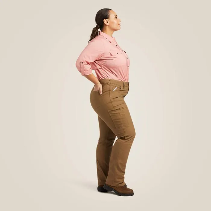Pants and Shorts Women Ariat Rebar DuraStretch Made Tough Straight Leg Pant Field Khaki Pants and Shorts Women Ariat Rebar DuraStretch Made Tough Straight Leg Pant Field Khaki