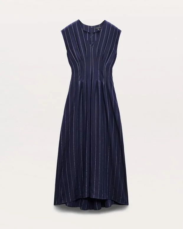 Pants Ines Striped Sleeveless Maxi Dress Deep Navy Stripe rag and bone Women