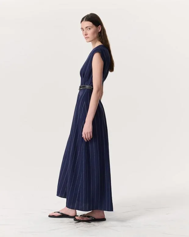 Pants Ines Striped Sleeveless Maxi Dress Deep Navy Stripe rag and bone Women