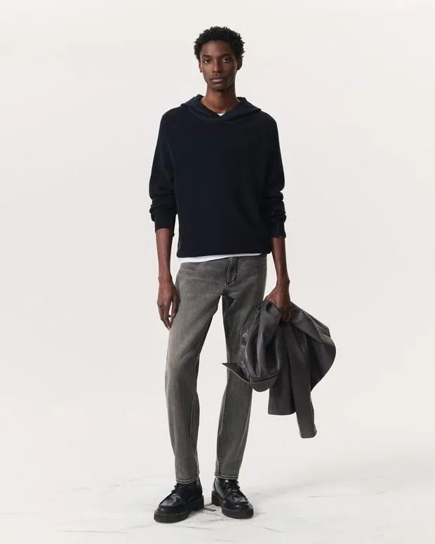 Pants Men rag and bone Gabe Spliced CottonBlend Hoodie Black
