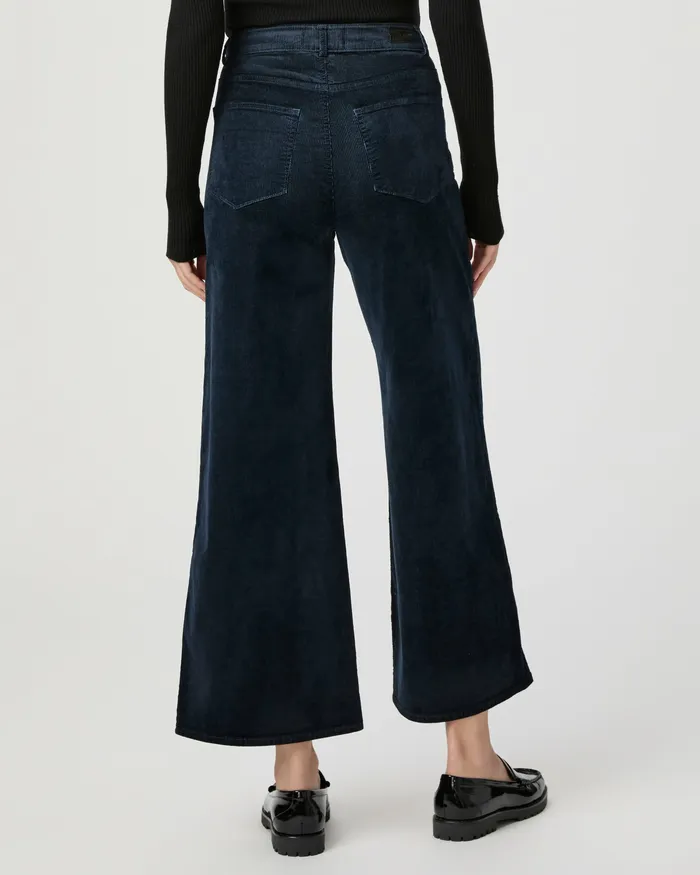 Pants Women PAIGE Harper Ankle Wide Leg Pant 8211 Deep Navy Corduroy Pants Women PAIGE Harper Ankle Wide Leg Pant 8211 Deep Navy Corduroy
