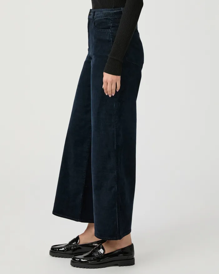 Pants Women PAIGE Harper Ankle Wide Leg Pant 8211 Deep Navy Corduroy Pants Women PAIGE Harper Ankle Wide Leg Pant 8211 Deep Navy Corduroy