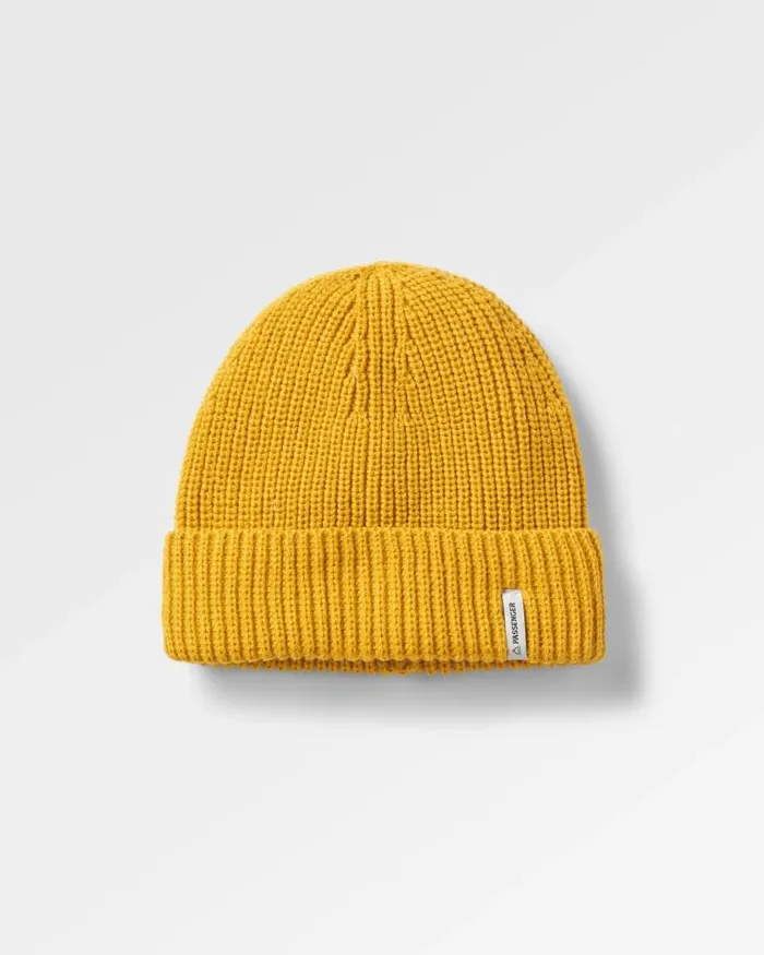 Passenger Beanies Compass Recycled Beanie Mustard Yellow Mustard Yellow 8211 WomenMen Passenger Beanies Compass Recycled Beanie Mustard Yellow Mustard Yellow 8211 WomenMen