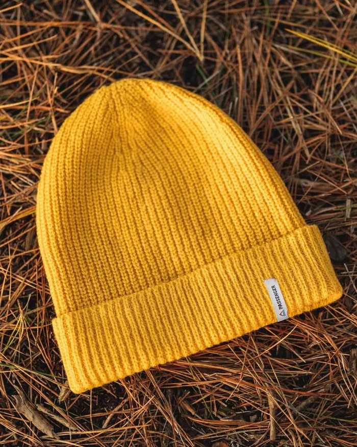 Passenger Beanies Compass Recycled Beanie Mustard Yellow Mustard Yellow 8211 WomenMen