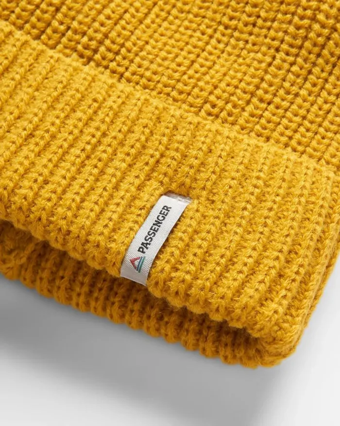 Passenger Beanies Compass Recycled Beanie Mustard Yellow Mustard Yellow 8211 WomenMen