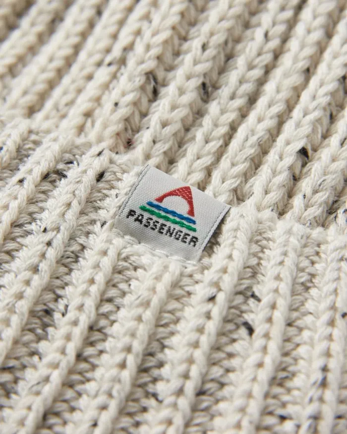 Passenger Beanies Fisherman 20 Recycled Cotton Beanie Vintage White Vintage White 8211 WomenMen