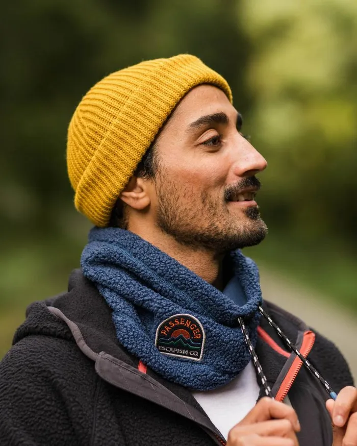 Passenger Beanies Mulled Recycled Sherpa Fleece Snood Dark Denim Dark Denim 8211 WomenMen