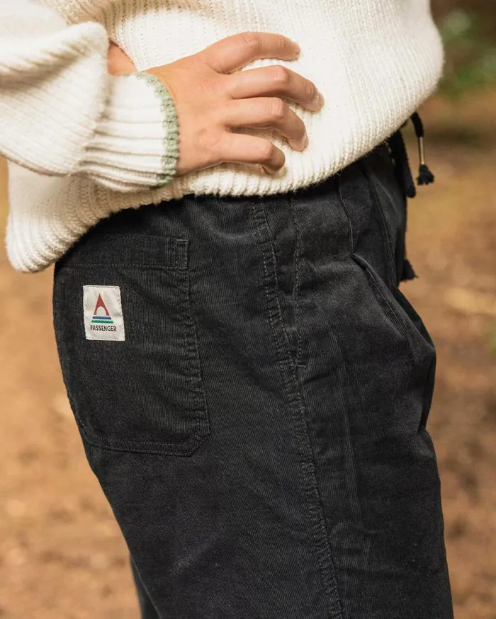 Passenger Bottoms Compass Recycled Corduroy Trouser Black Black 8211 Women