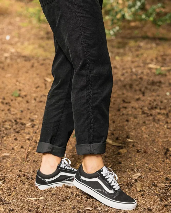 Passenger Bottoms Compass Recycled Corduroy Trouser Black Black 8211 Women