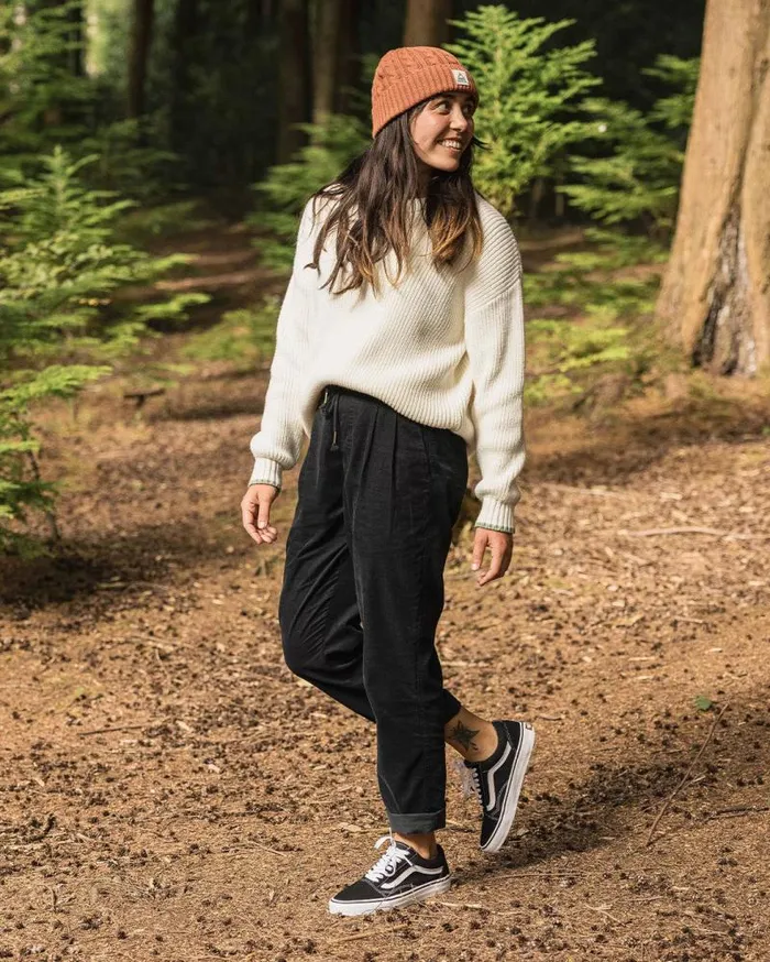 Passenger Bottoms Compass Recycled Corduroy Trouser Black Black 8211 Women