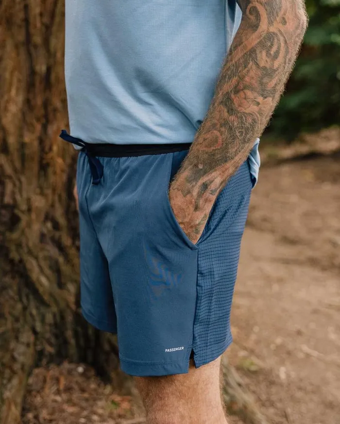 Passenger Bottoms Descent Trail Recycled Shorts Dark Denim Dark Denim 8211 Men