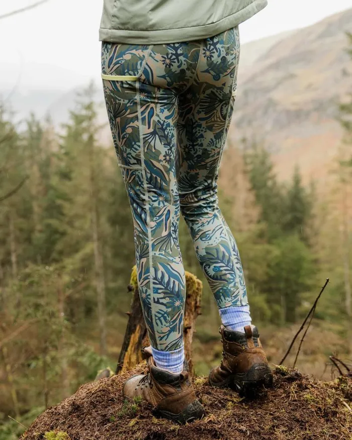 Passenger Bottoms Mantra Recycled Leggings Abstract Seaweed Pistachio Abstract Seaweed Pistachio 8211 Women