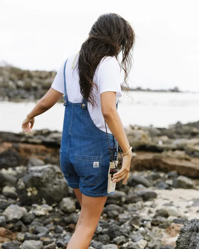 Passenger Bottoms Riverside Denim Short Dungarees Washed Denim Washed Denim 8211 Women
