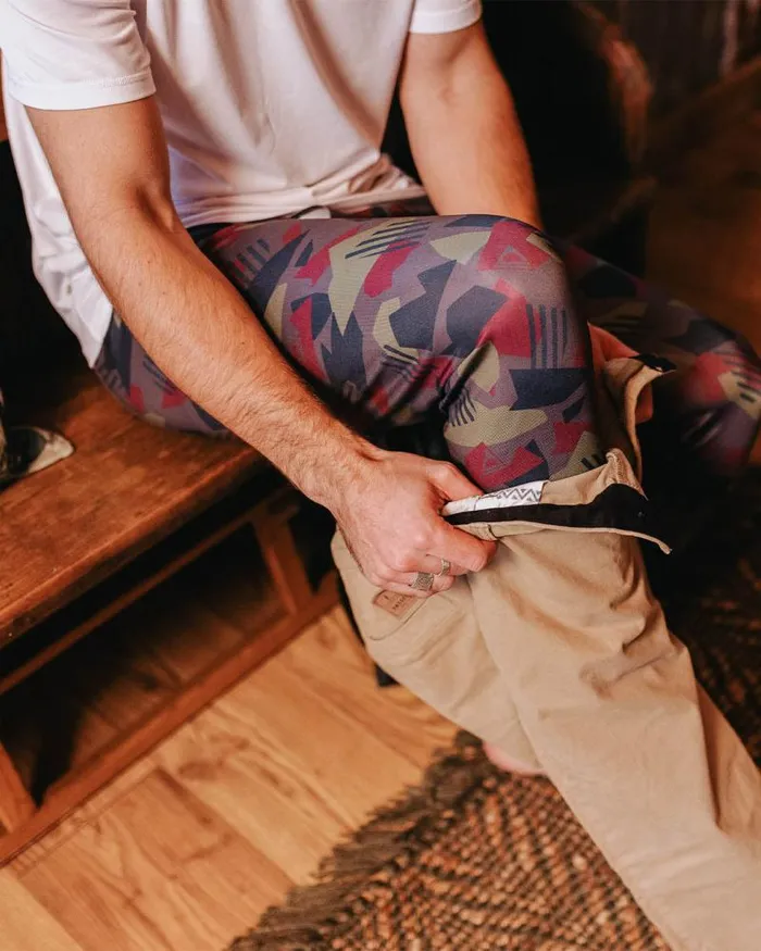 Passenger Bottoms Venture Recycled Base Layer Legging Charcoal Camo Pattern Charcoal Camo Pattern 8211 Men