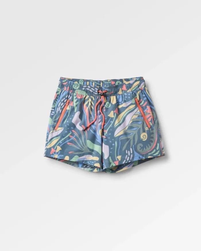 Passenger Bottoms Way Out Organic All Purpose Short Abstract Seaweed Tidal Blue Abstract Seaweed Tidal Blue 8211 Women
