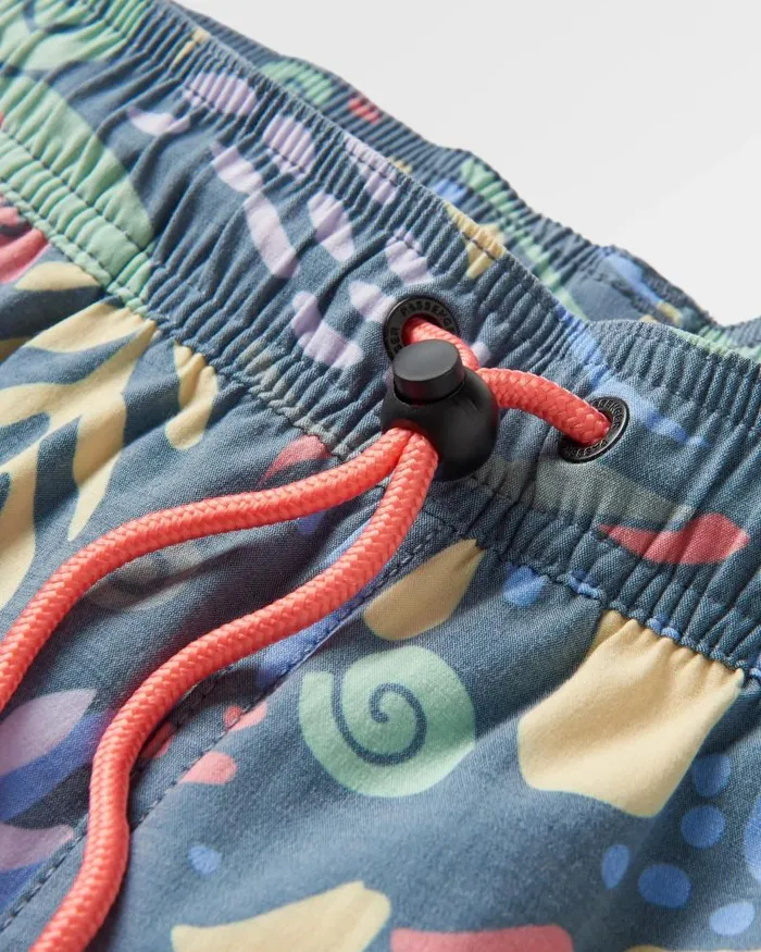 Passenger Bottoms Way Out Organic All Purpose Short Abstract Seaweed Tidal Blue Abstract Seaweed Tidal Blue 8211 Women