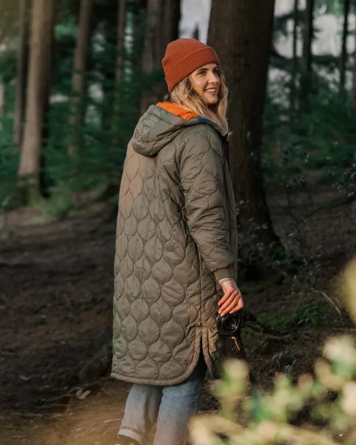 Passenger Jackets Flora 20 Long Recycled Insulated Parka Dusty Olive Dusty Olive 8211 Women