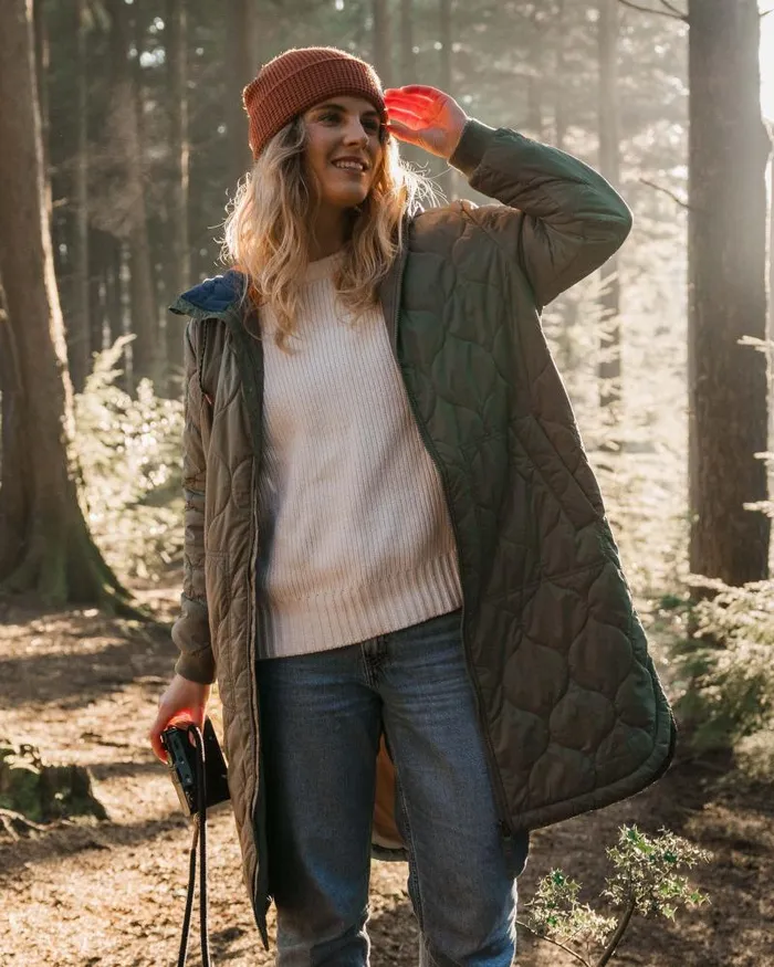 Passenger Jackets Flora 20 Long Recycled Insulated Parka Dusty Olive Dusty Olive 8211 Women