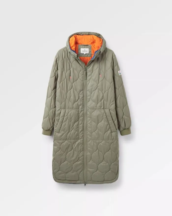 Passenger Jackets Flora 20 Long Recycled Insulated Parka Dusty Olive Dusty Olive 8211 Women