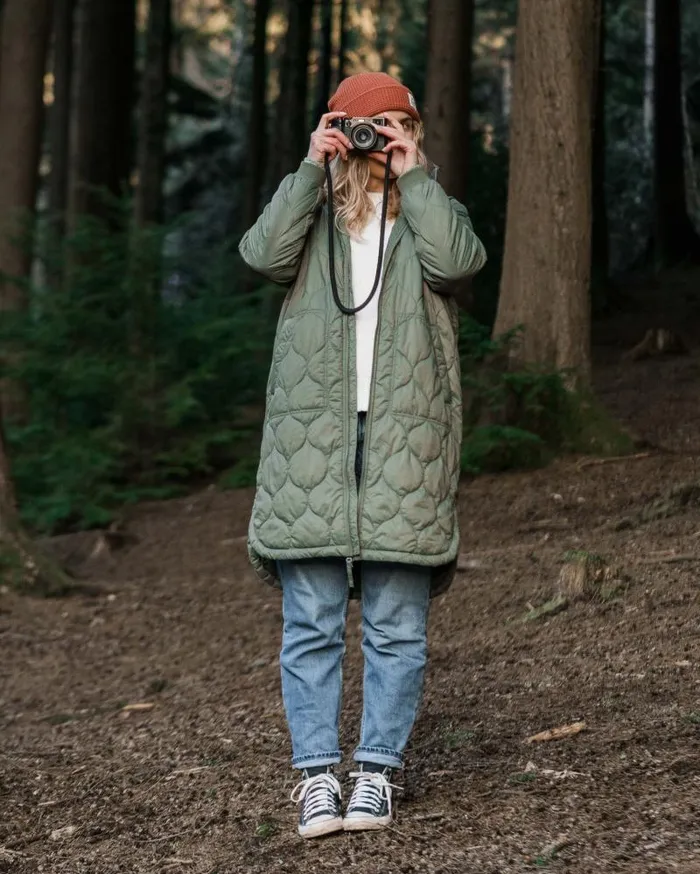 Passenger Jackets Flora 20 Long Recycled Insulated Parka Dusty Olive Dusty Olive 8211 Women
