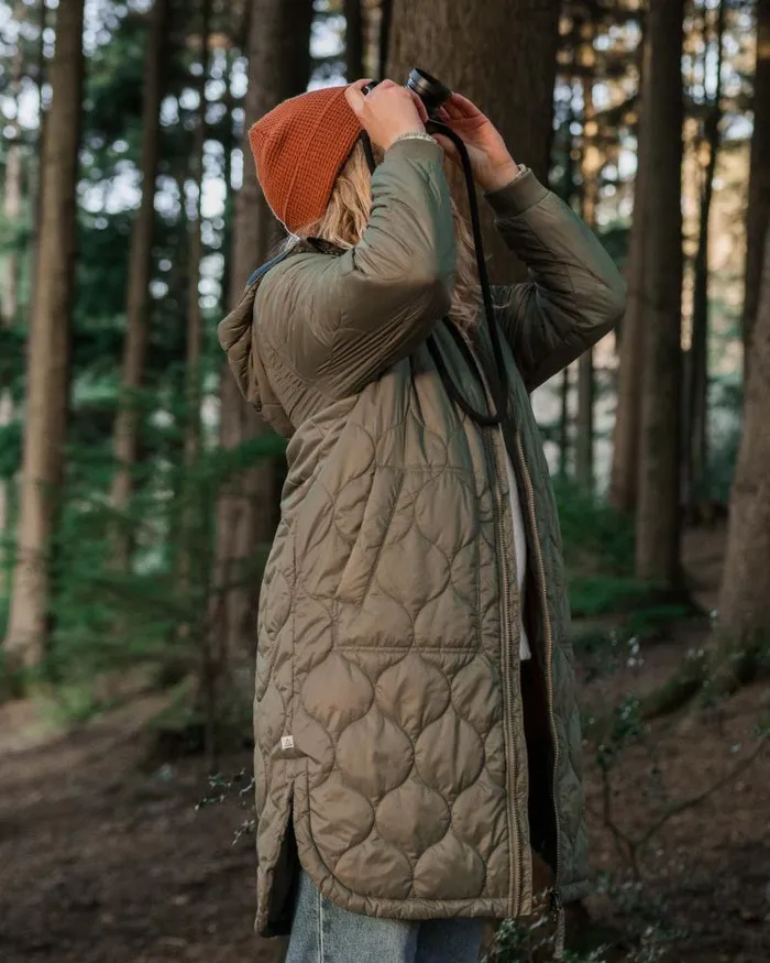 Passenger Jackets Flora 20 Long Recycled Insulated Parka Dusty Olive Dusty Olive 8211 Women