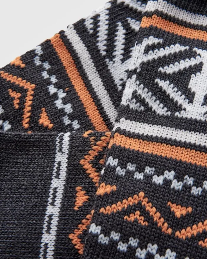 Passenger Socks Organic Midweight Patterned Socks Charcoal Charcoal 8211 Women