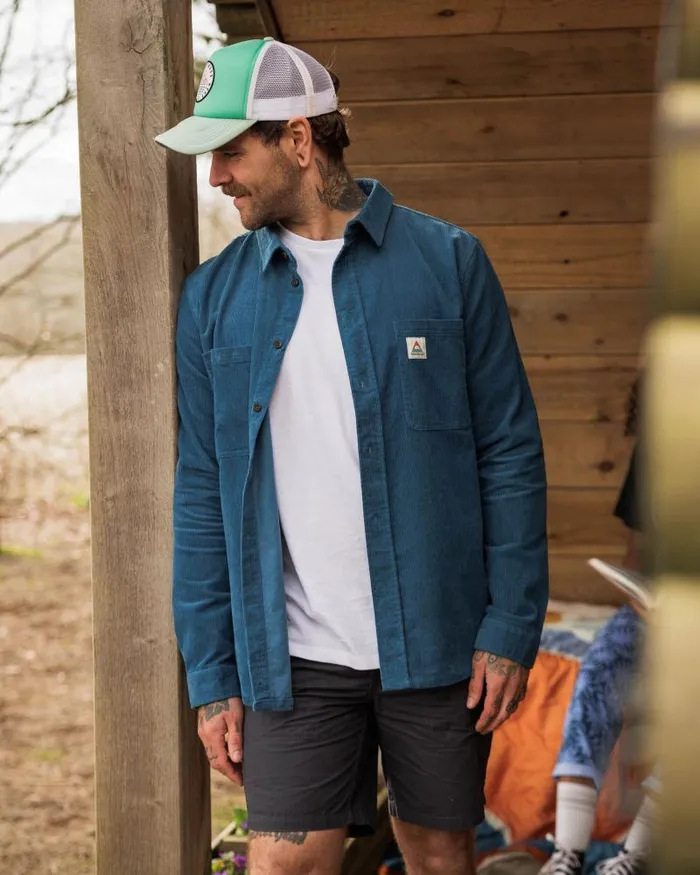 Passenger Tops Backcountry Cord Shirt Blue Steel Blue Steel 8211 Men