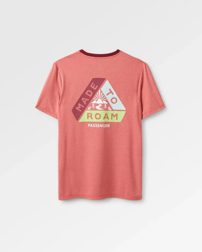 Passenger Tops Classic Active Recycled TShirt Mineral Red Marl Mineral Red Marl 8211 Men