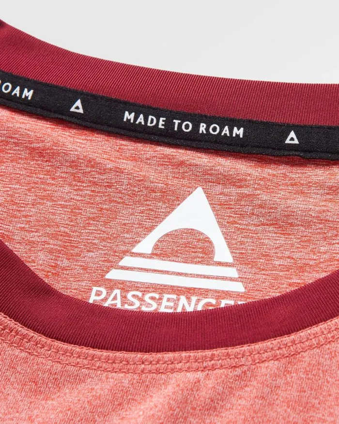 Passenger Tops Classic Active Recycled TShirt Mineral Red Marl Mineral Red Marl 8211 Men