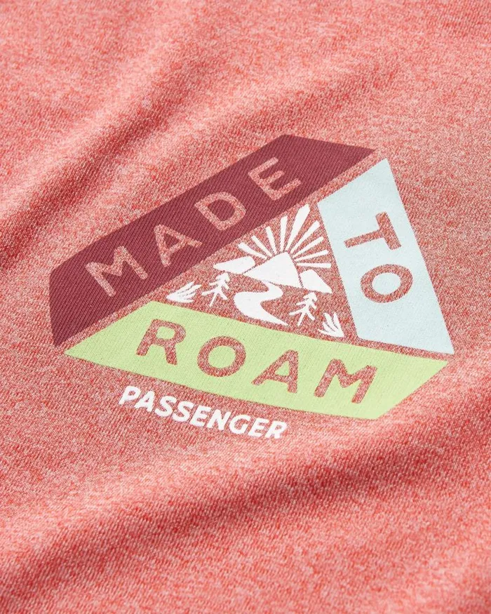 Passenger Tops Classic Active Recycled TShirt Mineral Red Marl Mineral Red Marl 8211 Men