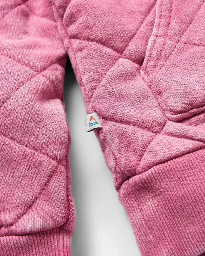 Passenger Tops Clementine Recycled Quilted Popper Up Hoodie Mauve Haze Mauve Haze 8211 Women