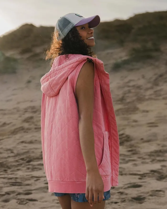 Passenger Tops Clementine Recycled Quilted Vest Shell Pink Shell Pink 8211 Women