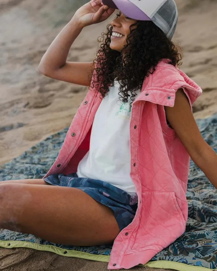 Passenger Tops Clementine Recycled Quilted Vest Shell Pink Shell Pink 8211 Women