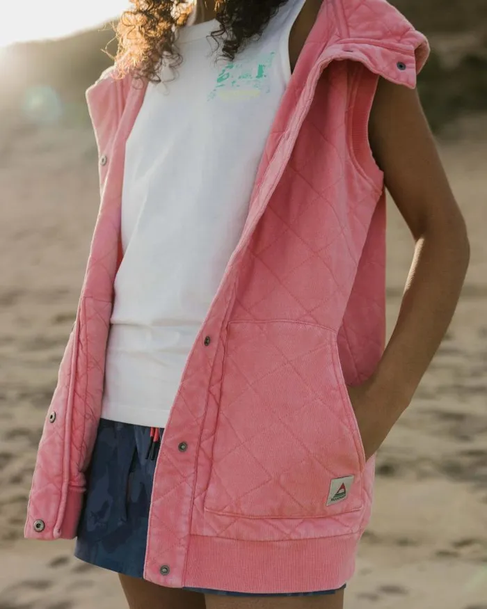 Passenger Tops Clementine Recycled Quilted Vest Shell Pink Shell Pink 8211 Women