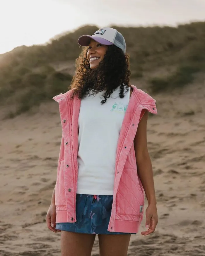 Passenger Tops Clementine Recycled Quilted Vest Shell Pink Shell Pink 8211 Women