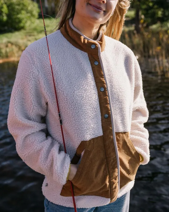 Passenger Tops Clover Recycled DeepPile Sherpa Fleece Warm Ivory Warm Ivory 8211 Women
